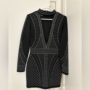 Bebe Long Sleeve Black Dress